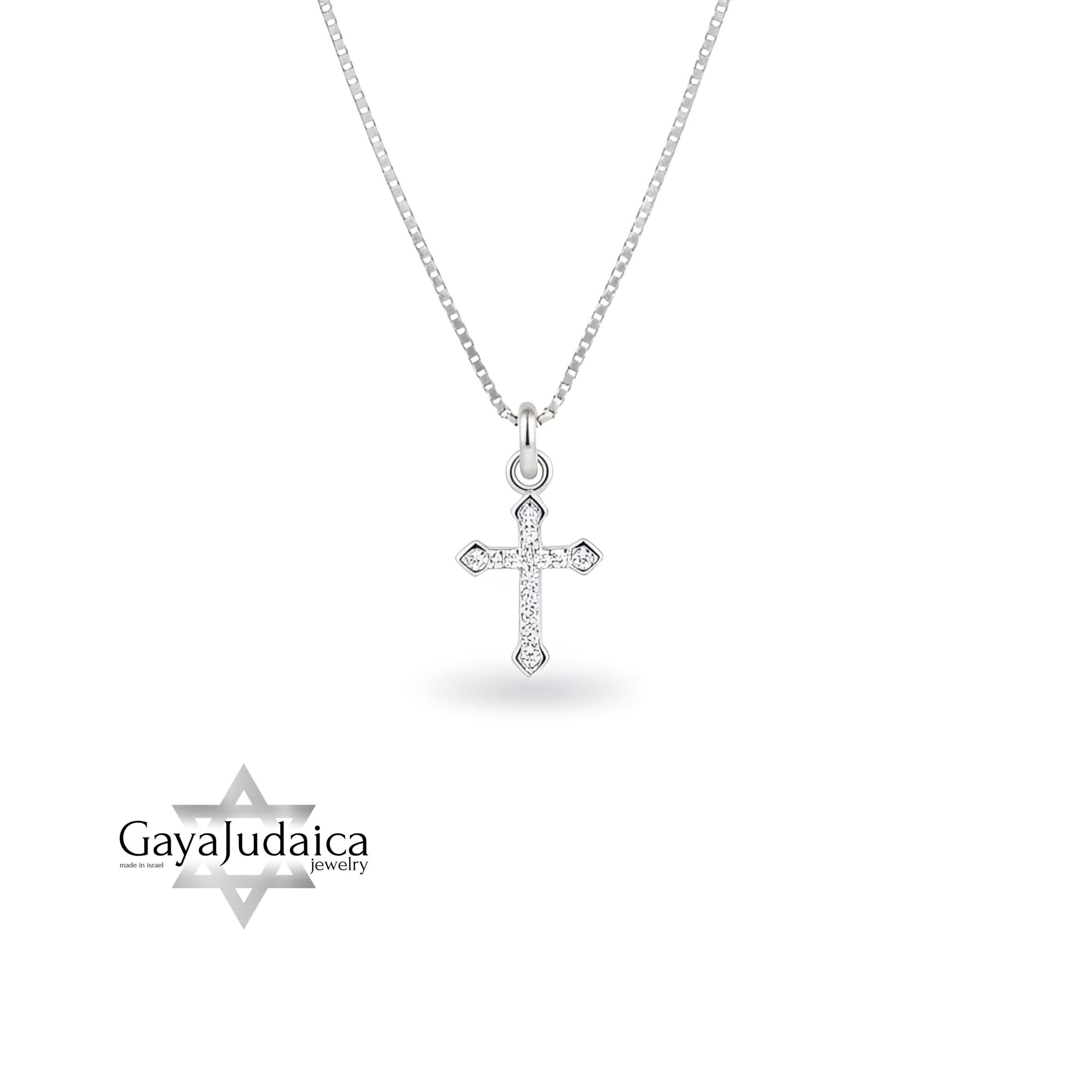 Pavé Zirconia Cross Necklace — Sterling Silver or 24K Gold Plated Pavé Zirconia Cross Necklace — Sterling Silver or 24K Gold Plated