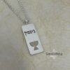 Sterling Silver Menorah Necklace — Israeli Judaica — view 7