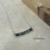 Personalized Hebrew Bar Name Pendant Necklace — Blackened Silver — view 5