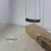 Personalized Hebrew Bar Name Pendant Necklace — Blackened Silver — view 9
