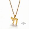 Chai Necklace in 24K Gold Plated finish.