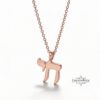 Chai Pendant in Rose Gold — Israeli-made.