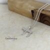 Hebrew Chai necklace lifestyle shot.