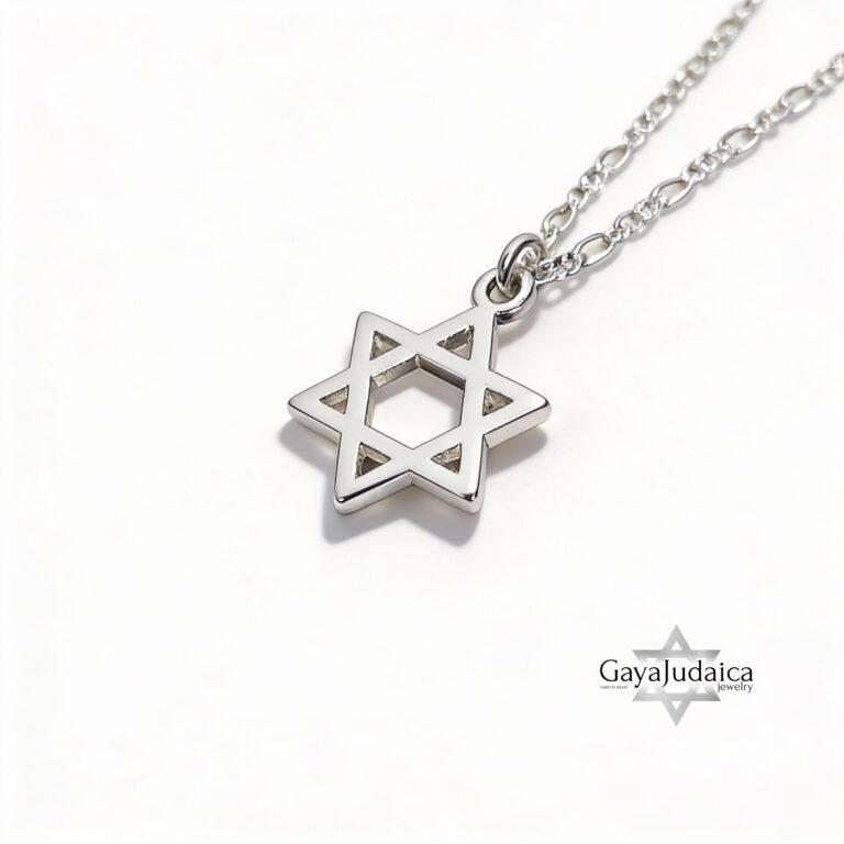Sterling Silver Star of David Pendant — view 2