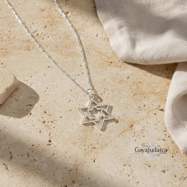 Large Star of David Necklace — view 1