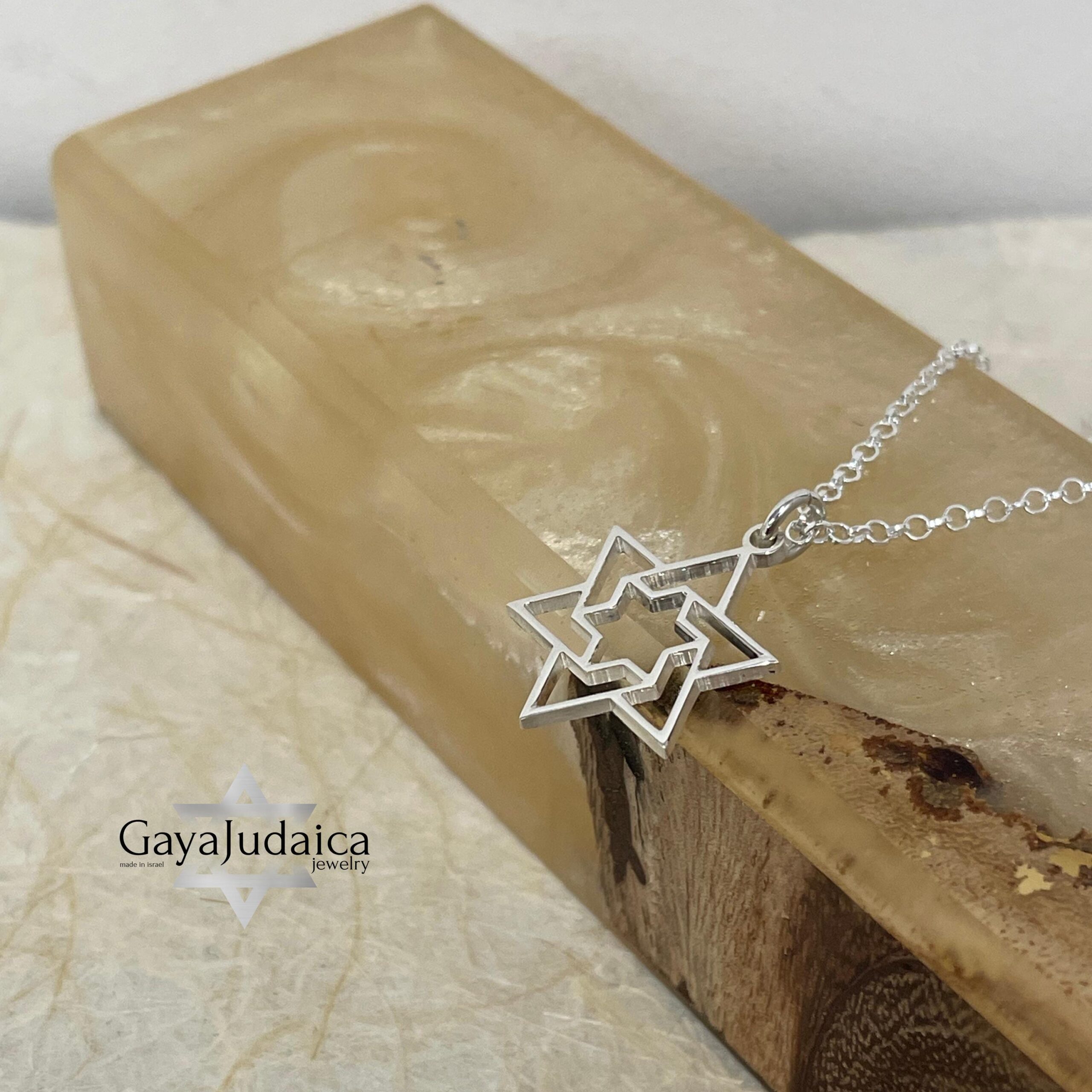 Star of David Necklace — Sterling Silver or Gold Plated Israeli Judaica Star of David Necklace — Sterling Silver or Gold Plated Israeli Judaica