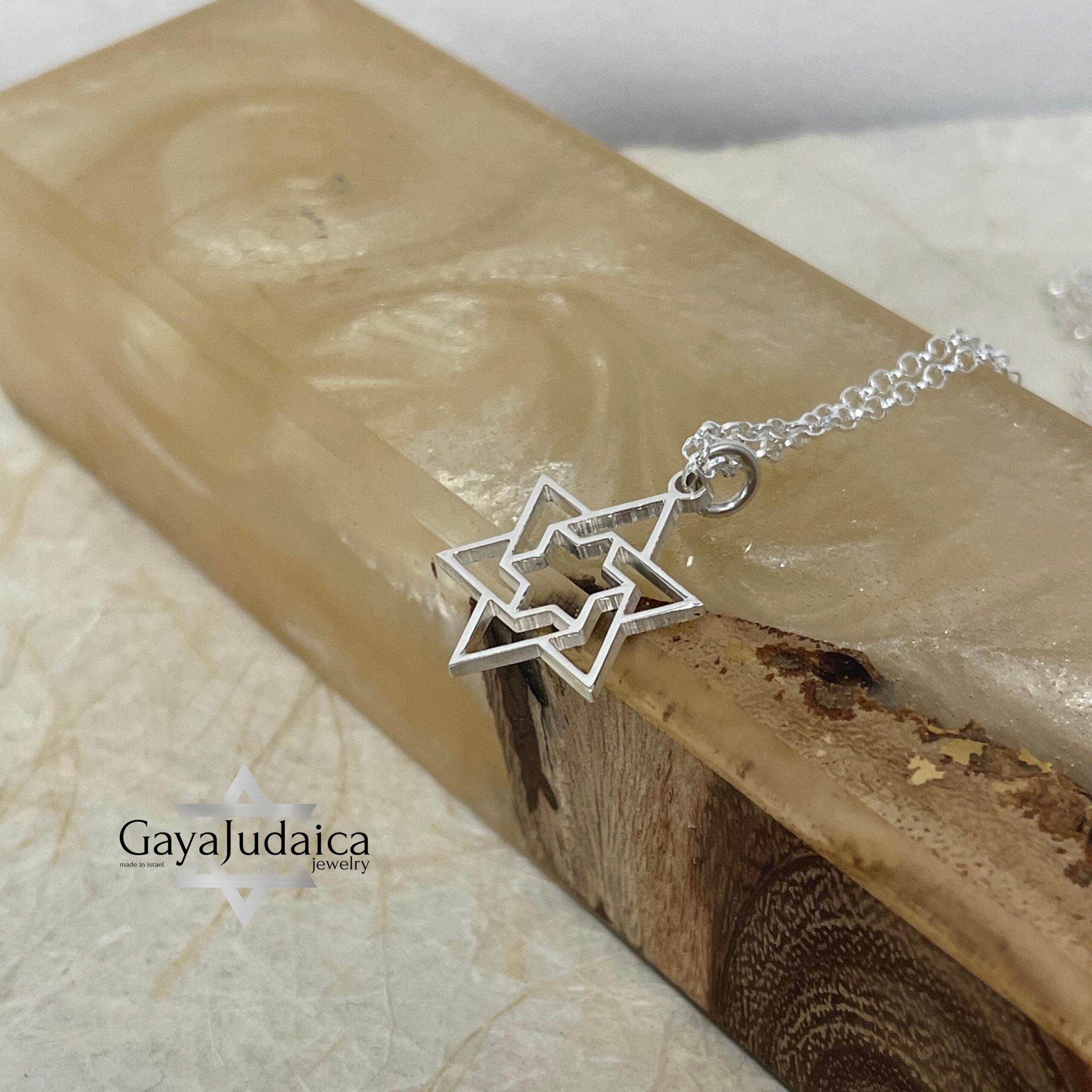 Star of David Necklace — Sterling Silver or Gold Plated Israeli Judaica Star of David Necklace — Sterling Silver or Gold Plated Israeli Judaica