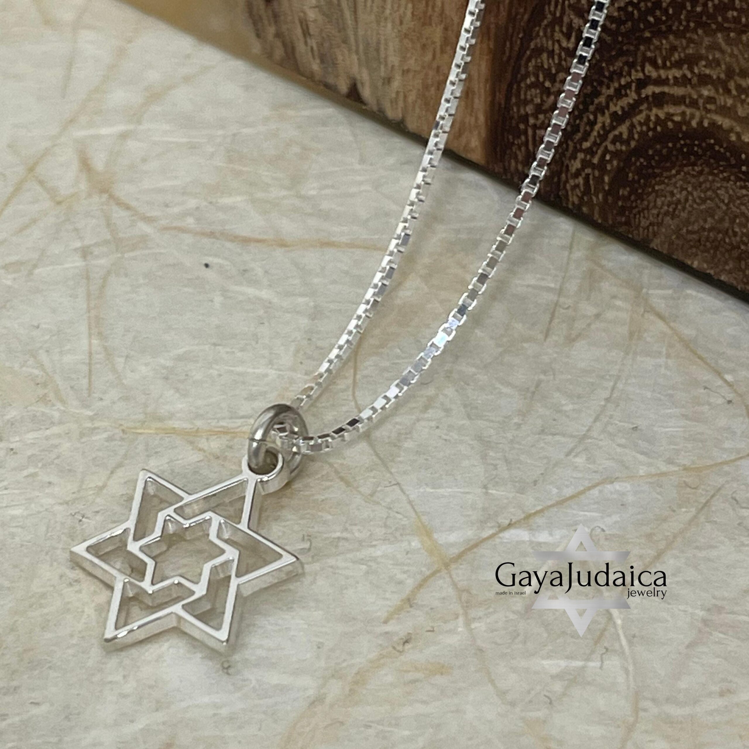 Dainty Star of David Necklace — Petite Sterling Silver Magen David Pendant Dainty Star of David Necklace — Petite Sterling Silver Magen David Pendant