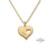 Hebrew Name Necklace with Heart Pendant — view 3