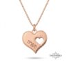 Hebrew Name Necklace with Heart Pendant — view 4