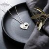 Hebrew Name Necklace with Heart Pendant — view 12