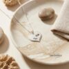 Hebrew Name Necklace with Heart Pendant — view 13