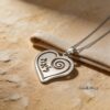 Heart Pendant Necklace with Hebrew Name — view 1