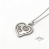 Heart Pendant Necklace with Hebrew Name — view 2