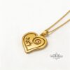 Heart Pendant Necklace with Hebrew Name — view 3