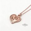 Heart Pendant Necklace with Hebrew Name — view 4