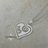 Heart Pendant Necklace with Hebrew Name — view 10