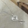 Heart Pendant Necklace with Hebrew Name — view 11