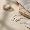 Hebrew Name Necklace with Star of David & Birthstone Zircon — view 1