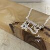 Hebrew Name Necklace with Star of David & Birthstone Zircon — view 2