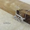 Hebrew Name Necklace with Star of David & Birthstone Zircon — view 3
