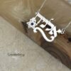 Hebrew Name Necklace with Star of David & Birthstone Zircon — view 4