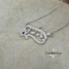 Hebrew Name Necklace with Star of David & Birthstone Zircon — view 7
