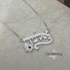 Hebrew Name Necklace with Star of David & Birthstone Zircon — view 8