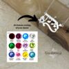 Hebrew Name Necklace with Star of David & Birthstone Zircon — view 10