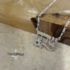 Hebrew Name Necklace with Star of David & Birthstone Zircon — view 12
