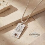 Engraved Psalm 23:4 Nano Bible Necklace — Personalized Sterling Silver Pendant