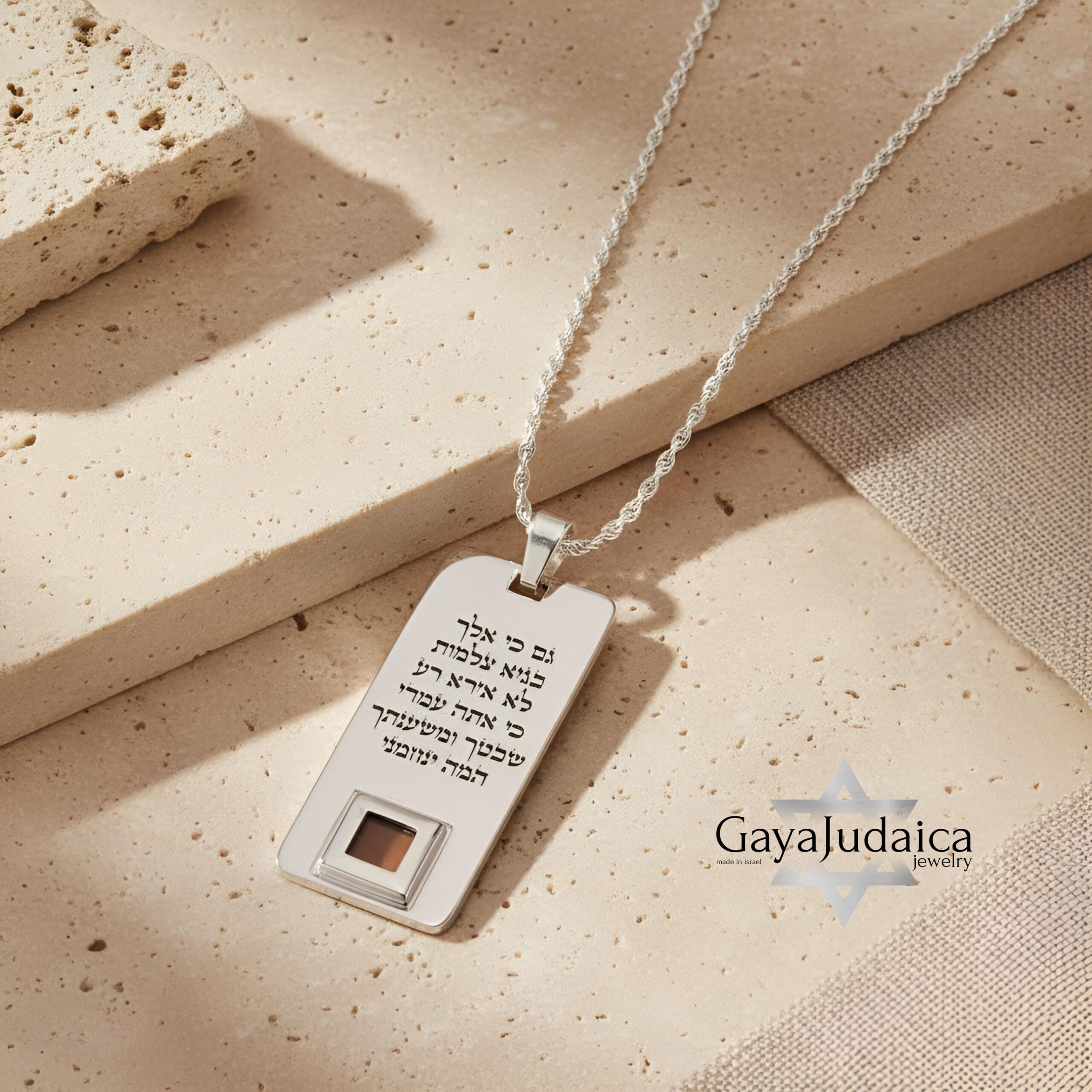 Engraved Psalm 23:4 Nano Bible Necklace — Personalized Sterling Silver Pendant Engraved Psalm 23:4 Nano Bible Necklace — Personalized Sterling Silver Pendant
