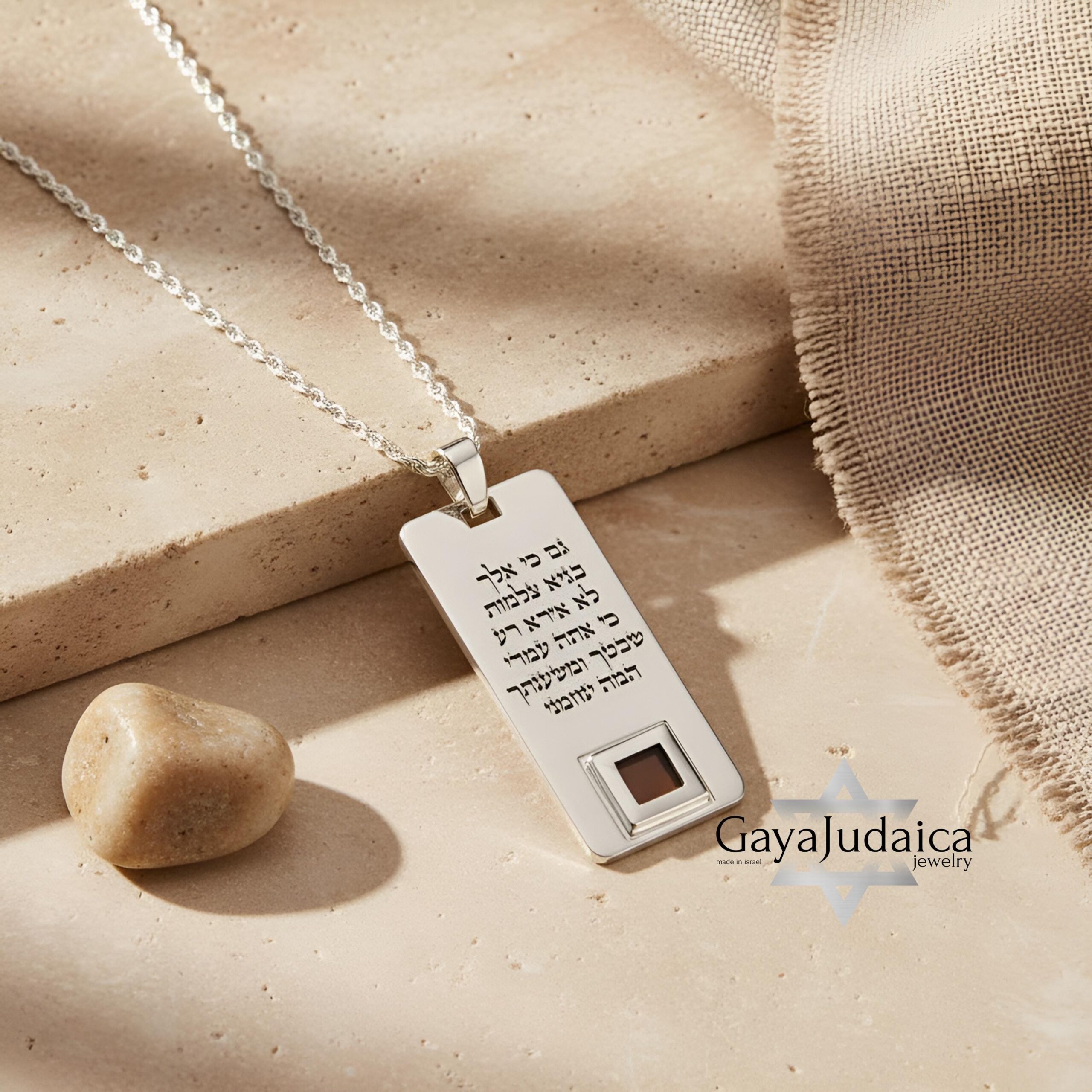 Engraved Psalm 23:4 Nano Bible Necklace — Personalized Sterling Silver Pendant Engraved Psalm 23:4 Nano Bible Necklace — Personalized Sterling Silver Pendant