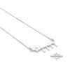 Personalized Hebrew Name Flower Necklace — view 2