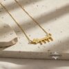 Personalized Hebrew Name Flower Necklace — view 3
