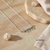 Personalized Hebrew Name Flower Necklace — view 4