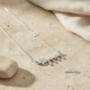 Personalized Hebrew Name Flower Necklace — view 12