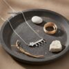 Personalized Hebrew Name Flower Necklace — view 13
