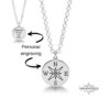 Engraved Compass Necklace — view 3
