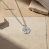 Engraved Compass Necklace — view 4