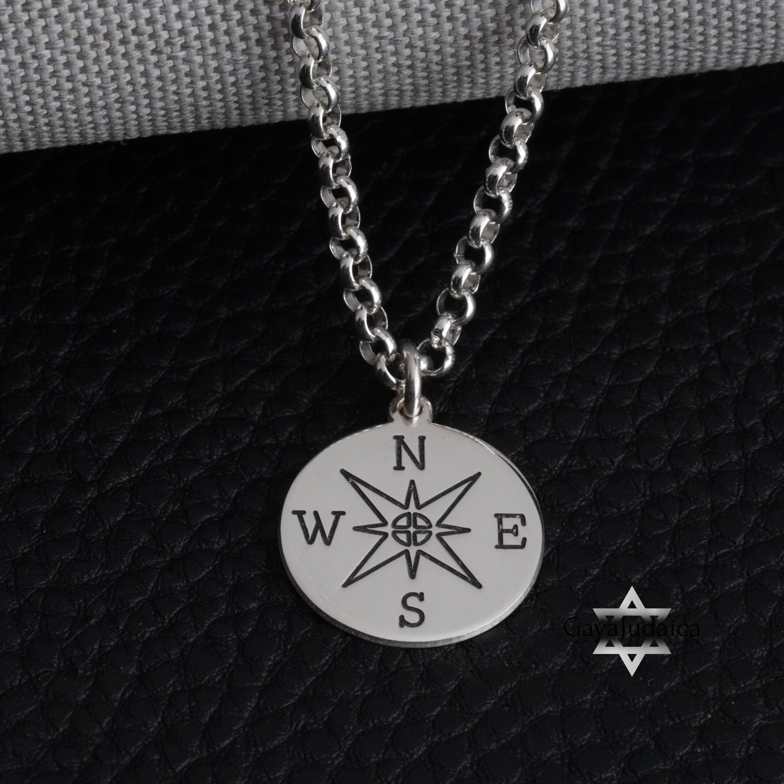 Engraved Compass Necklace — Personalized Travel Gift Engraved Compass Necklace — Personalized Travel Gift