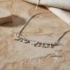 Custom Hebrew Two-Name Necklace with Dove — view 7
