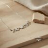 Custom Hebrew Two-Name Necklace with Dove — view 8