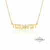 Two-Name Hebrew Necklace with Star of David & Zircon — view 3