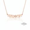 Two-Name Hebrew Necklace with Star of David & Zircon — view 4