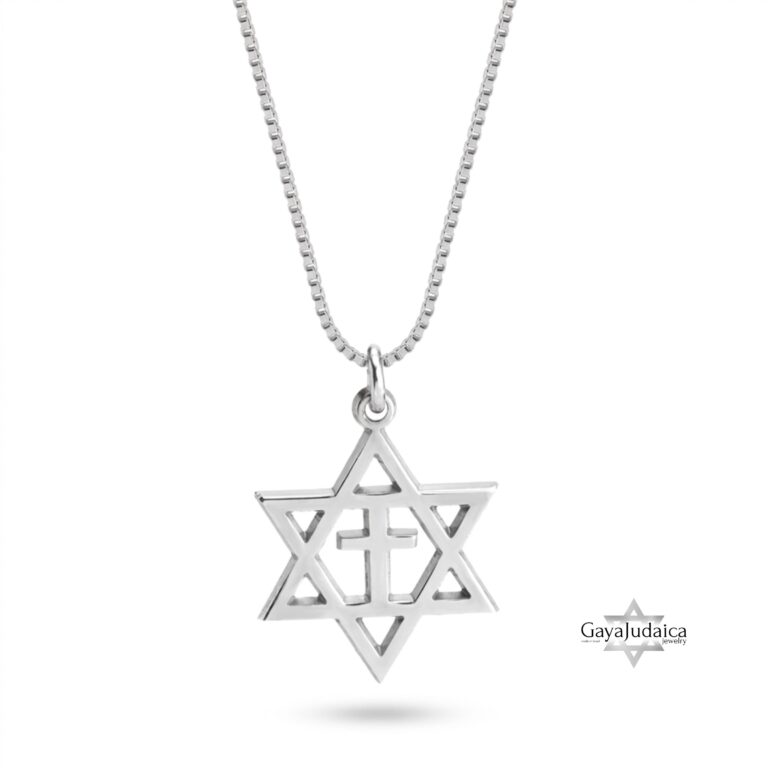 Cross with Star of David Necklace — view 2