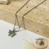 Mini Chai Necklace Stainless Steel — Israeli Judaica — view 1