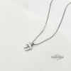 Mini Chai Necklace Stainless Steel — Israeli Judaica — view 2