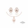 Hamsa Necklace and Earrings Set — Sterling Silver — view 4