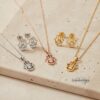 Hamsa Necklace and Earrings Set — Sterling Silver — view 6